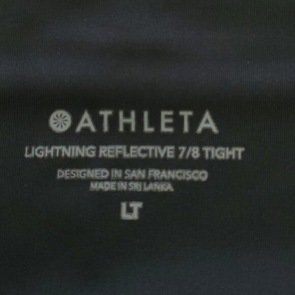 Athleta Lightning Swirl Reflective 7/8 Tight High-Rise in Supersonic Size LT - Picture 13 of 16